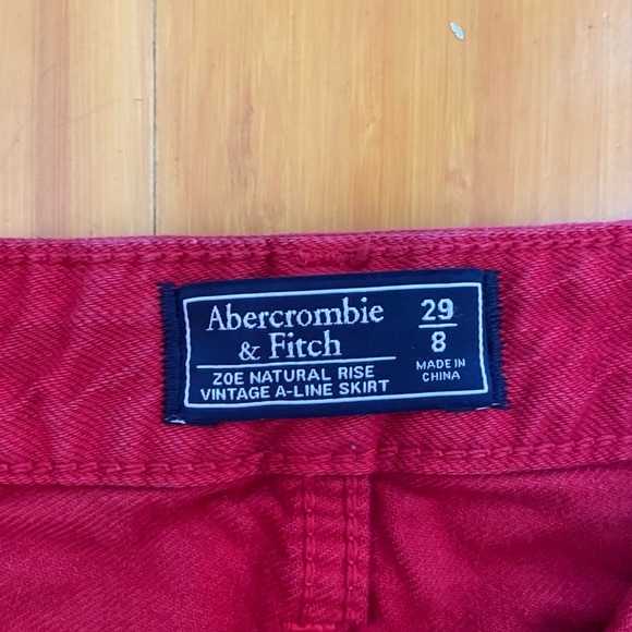 Red Denim Skirt - Picture 2 of 3